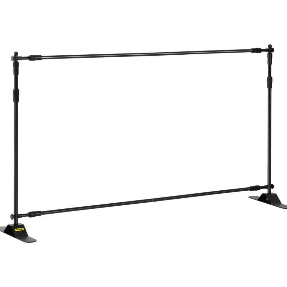 VEVOR 10 x 8 Ft Backdrop Banner Stand Adjustable Height and Width Newest Step and Repeat for Trade Show Wall Exhibitor Photo Booth Background