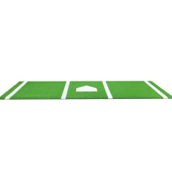 VEVOR 10x3.8 ft Baseball Softball Hitting Batting Mat, Indoor/Outdoor Anti-Slip Anti-Fade Softball Mat, Lined & Foam Backing Training Aid with Tightening Rope, Portable Practice Mats, Green