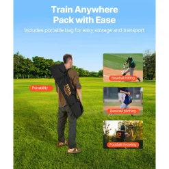 VEVOR 6 x 6 ft Football Trainer Throwing Net, Training Throwing Target Practice Net with 5 Target Pockets, Knotless Net Includes Straps and Portable Carry Case, Improve QB Throwing Accuracy, Red