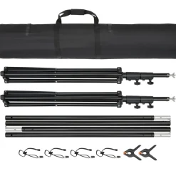 VEVOR 12 x 10 ft Heavy Duty Backdrop Stand, Height Adjustable Photography Backdrop Stand, Background Support System with 6 Clamps and A Carry Bag, for Party, Wedding, Display, Photo
