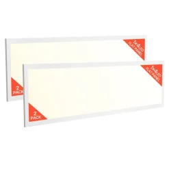 VEVOR 1x4 FT LED Flat Panel Light, 5700 LM, Flush Mount LED Drop Ceiling Lighting Fixture with 3 Color Selectable 3000K/4000K/5000K, 25W/30W/40W, 0-10V Dimmable, Ultra Slim for Home Kitchen, 2 Pack