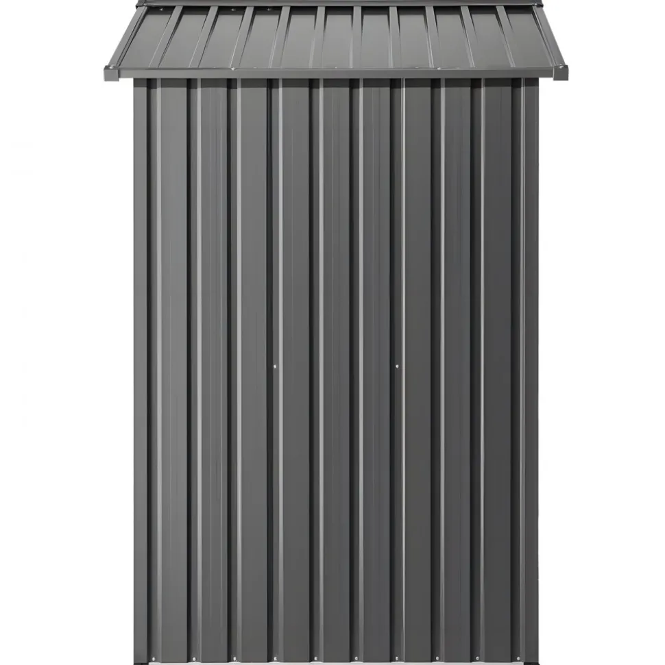 VEVOR 6 x 4 FT Metal Garden Shed, Outdoor Storage Shed with Lockable Doors & 4 Louver Vents, Peak Roof Metal Sheds Outdoors Storage, Storaged Sheds Clearance for Backyard, Garden, Patio, Bike, Gray