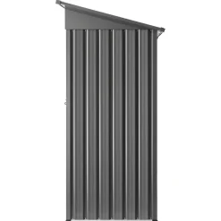 VEVOR 5 x 3 FT Metal Garden Shed, Storage Building with Lockable Door & 2 Louver Vents, Sloped Roof Metal Outdoor Storage Shed, Tool Sheds Outdoor Storage for Backyard, Garden, Patio, Bike, Gray