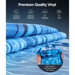 VEVOR 15 x 30 ft Oval Pool Liner, Unibead Above Ground Pool Liners, 52in Wall Height, Durable Standard Gauge Vinyl, Designed for Steel Sided Above-Ground Swimming Pools