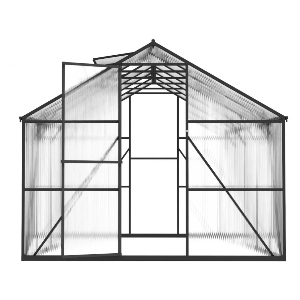 VEVOR 8 x 12 FT Polycarbonate Greenhouse, Heavy Duty Outdoor Green House with Adjustable Vent & Push-Pull Lockable Door, Quick Setup, Aluminum Frame Walk-in Greenhouse Sunroom for Outside Garden Lawn