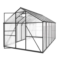 VEVOR 8 x 12 FT Polycarbonate Greenhouse, Heavy Duty Outdoor Green House with Adjustable Vent & Push-Pull Lockable Door, Quick Setup, Aluminum Frame Walk-in Greenhouse Sunroom for Outside Garden Lawn