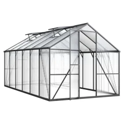 VEVOR 8 x 12 FT Polycarbonate Greenhouse, Heavy Duty Outdoor Green House with Adjustable Vent & Push-Pull Lockable Door, Quick Setup, Aluminum Frame Walk-in Greenhouse Sunroom for Outside Garden Lawn