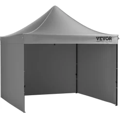 VEVOR 10x10 FT Pop up Canopy with Removable Sidewalls, Instant Canopies Portable Gazebo & Wheeled Bag, UV Resistant Waterproof, Enclosed Canopy Tent for Outdoor Events, Patio, Backyard, Party, Camping