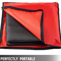 VEVOR 8 x 10 Ft Welding Blanket Black Fiberglass Blanket Portable Fiberglass Fire Retardant Blanket Welding Mat Welding Fireproof Thermal Resistant Insulation With Carry Bag