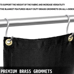 VEVOR 8 x 10 Ft Welding Blanket Black Fiberglass Blanket Portable Fiberglass Fire Retardant Blanket Welding Mat Welding Fireproof Thermal Resistant Insulation With Carry Bag
