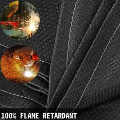 VEVOR 6 x 10 Ft Welding Blanket Black Fiberglass Blanket Portable Fiberglass Fire Retardant Blanket Welding Mat Welding Fireproof Thermal Resistant Insulation With Carry Bag