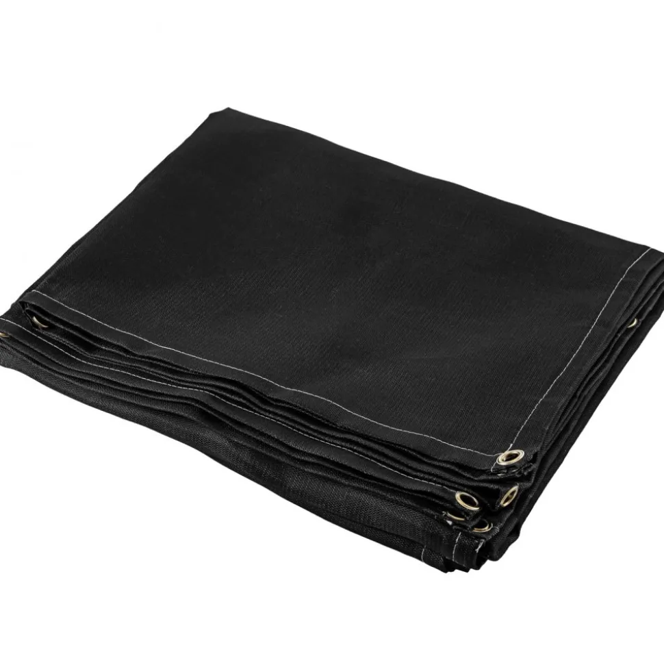 VEVOR 6 x 10 Ft Welding Blanket Black Fiberglass Blanket Portable Fiberglass Fire Retardant Blanket Welding Mat Welding Fireproof Thermal Resistant Insulation With Carry Bag