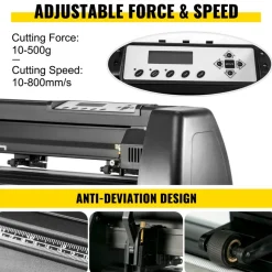 VEVOR 5.5x3.5 inch Cap Heat Press & 53 Inch Vinyl Cutter Machine w/ Floor Stand