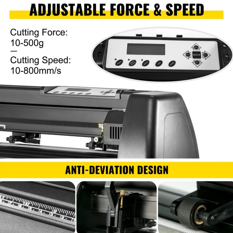 VEVOR 5.5x3.5 inch Cap Heat Press & 53 Inch Vinyl Cutter Machine w/ Floor Stand