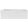 VEVOR 32.5x20 inch Farmhouse Sink, White Sink Workstation, Fireclay Undermount Basins, Apron Front Single Bowl Basin with Multiple Accessories, Large Capacity Household Dishwasher Sinks for Kitchen
