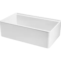 VEVOR 32.5x20 inch Farmhouse Sink, White Sink Workstation, Fireclay Undermount Basins, Apron Front Single Bowl Basin with Multiple Accessories, Large Capacity Household Dishwasher Sinks for Kitchen