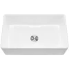 VEVOR 33.5x20 inch Farmhouse Sink, White Sink Workstation, Fireclay Undermount Basins, Apron Front Single Bowl Basin with Multiple Accessories, Large Capacity Household Dishwasher Sinks for Kitchen