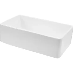 VEVOR 33.5x20 inch Farmhouse Sink, White Sink Workstation, Fireclay Undermount Basins, Apron Front Single Bowl Basin with Multiple Accessories, Large Capacity Household Dishwasher Sinks for Kitchen