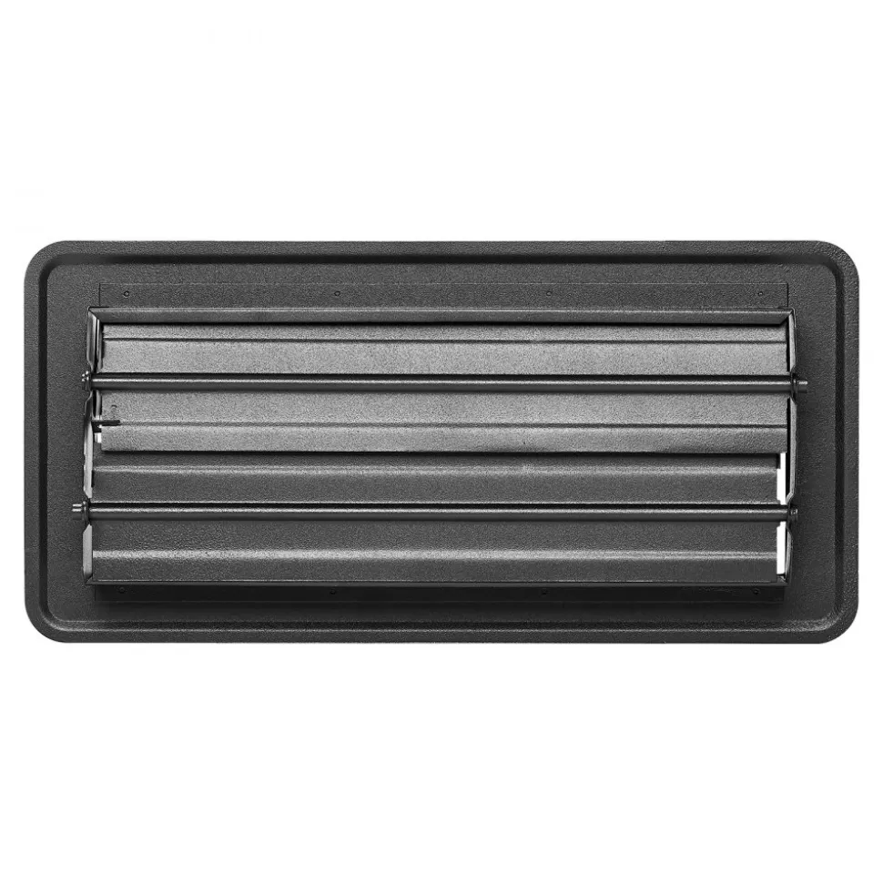 VEVOR 4 x 10 Inch Floor Registers, 12-Pack Vent Grilles, HAVC Heavy-Duty Walkable Iron Floor Vents, Easily Adjustable Rust-Proof Air Vents Deflector with Metal Damper, Ideal for Home & Office, Black