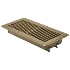 VEVOR 4 x 10 Inch Floor Registers, 6-Pack Vent Grilles, HVAC Heavy-Duty Walkable Iron Floor Vents, Easily Adjustable Rust-Proof Air Vents Deflector with Metal Damper, Ideal for Home & Office, Brown