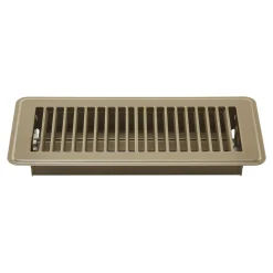 VEVOR 4 x 10 Inch Floor Registers, 6-Pack Vent Grilles, HVAC Heavy-Duty Walkable Iron Floor Vents, Easily Adjustable Rust-Proof Air Vents Deflector with Metal Damper, Ideal for Home & Office, Brown