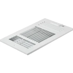 VEVOR 6 x 10 Inch Floor Registers, 6-Pack Floor Vents, HVAC 3-Direction Iron Vent Grilles for Home/Office Wall & Ceiling, Rustproof Anti-Peeling Air Vents Deflector Adjustable with Metal Damper, White