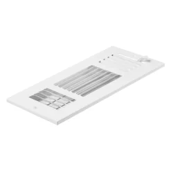 VEVOR 4 x 10 Inch Floor Registers, 2-Pack Vent Grilles, HVAC Heavy-Duty Walkable Iron Floor Vents, Easily Adjustable Rust-Proof Air Vents Deflector with Metal Damper, for Home & Office, Nickel-Plated