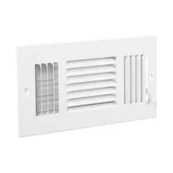 VEVOR 4 x 10 Inch Floor Registers, 2-Pack Vent Grilles, HVAC Heavy-Duty Walkable Iron Floor Vents, Easily Adjustable Rust-Proof Air Vents Deflector with Metal Damper, for Home & Office, Nickel-Plated