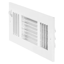VEVOR 4 x 10 Inch Floor Registers, 2-Pack Vent Grilles, HVAC Heavy-Duty Walkable Iron Floor Vents, Easily Adjustable Rust-Proof Air Vents Deflector with Metal Damper, for Home & Office, Nickel-Plated