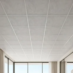 VEVOR 24 x 24 in PVC Ceiling Tiles 12-Pack White 3D Geometric Panels, Smooth PVC Sheet for Drop Grid, Impact-Resistant, Paintable Surface, Easy Cut, Modern Decorative Style for Home, Office