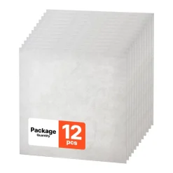 VEVOR 24 x 24 in PVC Ceiling Tiles 12-Pack White 3D Geometric Panels, Smooth PVC Sheet for Drop Grid, Impact-Resistant, Paintable Surface, Easy Cut, Modern Decorative Style for Home, Office