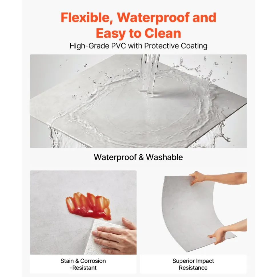 VEVOR 24 x 24 in PVC Ceiling Tiles 12-Pack White 3D Geometric Panels, Smooth PVC Sheet for Drop Grid, Impact-Resistant, Paintable Surface, Easy Cut, Modern Decorative Style for Home, Office
