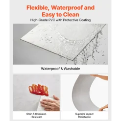 VEVOR 24 x 48 in PVC Ceiling Tiles 10-Pack Drop Ceiling Panels White Marble, PVC Foam Board, Grid Fit, Water-Resistant, Flexible Cut, Easy to Clean, Modern Decorative Finish for Home, Office Areas