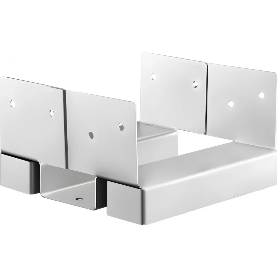 VEVOR 6x6 Post Base 10 Pcs, Inner Size 5.49x5.57inch/139.5x141.5mm Concrete Post Anchor, Heavy-Duty Zinc-Plated Carbon Steel Posts Brackets with 1 Inch Standoff Elevation, for Concrete Pergolas Patio