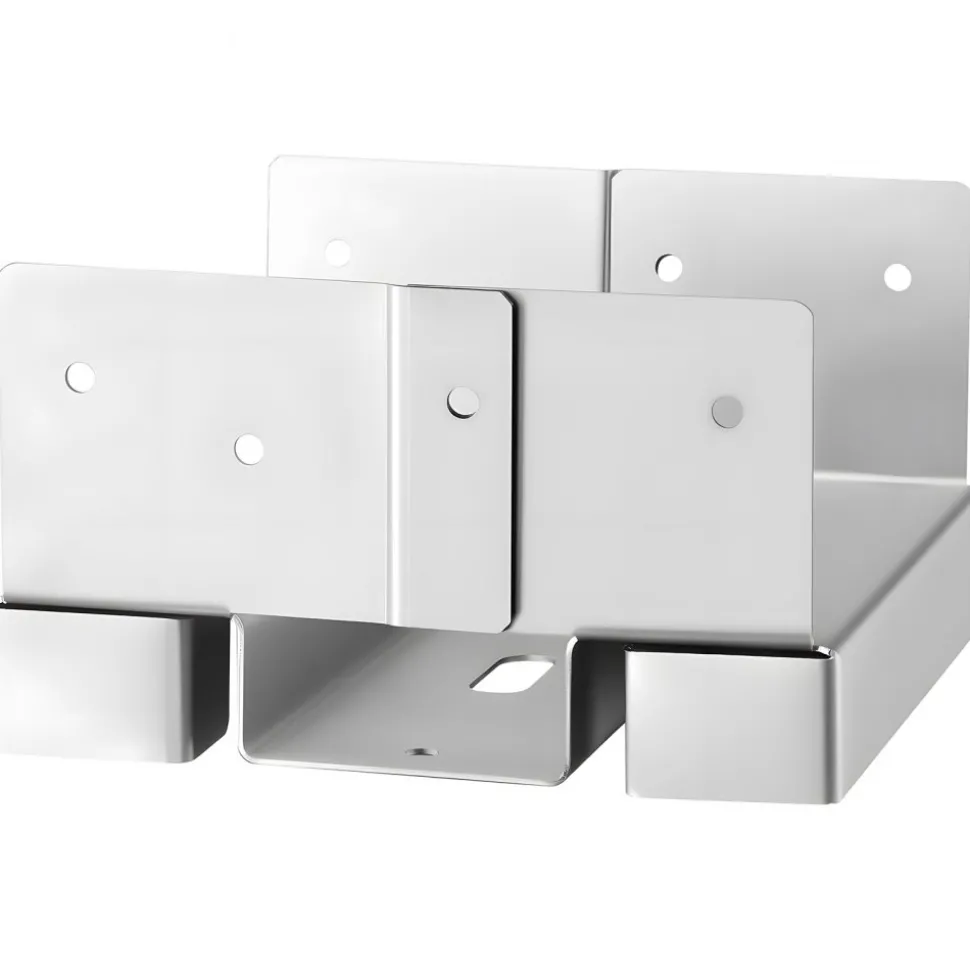 VEVOR 6x6 Post Base 10 Pcs, Inner Size 5.49x5.57inch/139.5x141.5mm Concrete Post Anchor, Heavy-Duty Zinc-Plated Carbon Steel Posts Brackets with 1 Inch Standoff Elevation, for Concrete Pergolas Patio
