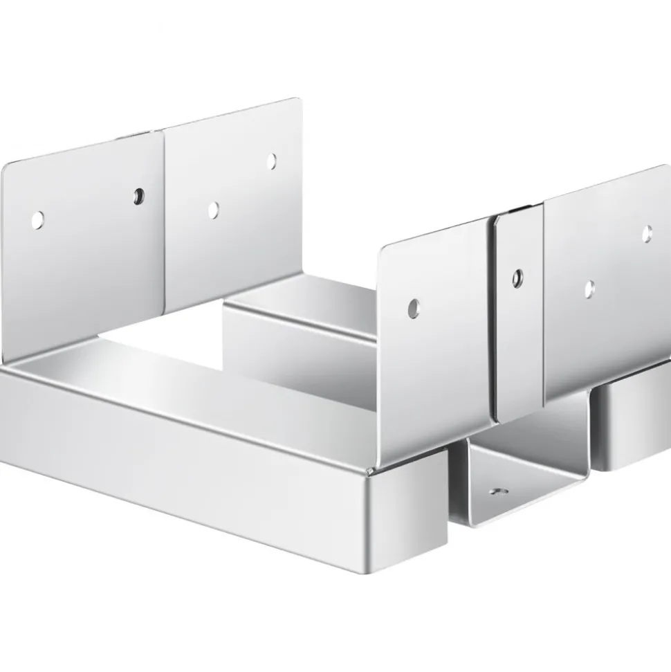 VEVOR 6x6 Post Base 10 Pcs, Inner Size 5.49x5.57inch/139.5x141.5mm Concrete Post Anchor, Heavy-Duty Zinc-Plated Carbon Steel Posts Brackets with 1 Inch Standoff Elevation, for Concrete Pergolas Patio