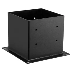 VEVOR 4x4 Post Base 4 Pcs, Inner Size 3.6x3.6 inch / 92x92 mm Post Brackets, Heavy Duty Carbon Steel Decking Posts, Wood Posts Brackets for Pavilion Deck Railing Support Deck Base Plate, Black