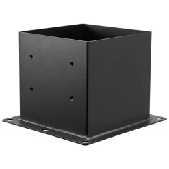 VEVOR 4x4 Post Base 4 Pcs, Inner Size 3.6x3.6 inch / 92x92 mm Post Brackets, Heavy Duty Carbon Steel Decking Posts, Wood Posts Brackets for Pavilion Deck Railing Support Deck Base Plate, Black