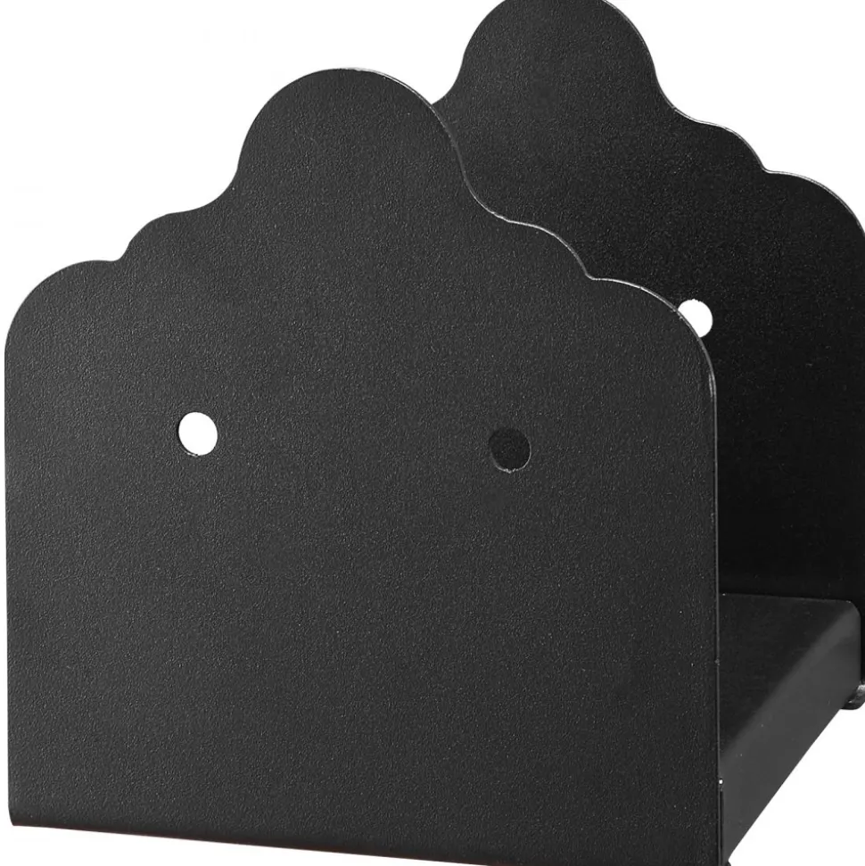 VEVOR 6x6 Post Base 4 Pcs, Inner Size 5.6"x5.6" Post Base Brackets, Heavy Duty Powder-Coated Post Anchor Matte Black Wood Post Brackets for Pavilion Deck Railing Support Deck Base Plate