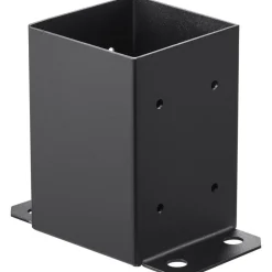 VEVOR 4x4 Post Base 10 Pcs, Inner Size 3.6x3.6 inch / 91.44x91.44 mm Post Brackets, Heavy Duty Carbon Steel Decking Posts, Wood Posts Brackets for Pavilion Deck Railing Support Deck Base Plate, Black