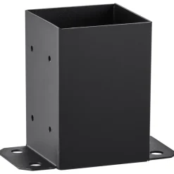VEVOR 4x4 Post Base 10 Pcs, Inner Size 3.6x3.6 inch / 91.44x91.44 mm Post Brackets, Heavy Duty Carbon Steel Decking Posts, Wood Posts Brackets for Pavilion Deck Railing Support Deck Base Plate, Black
