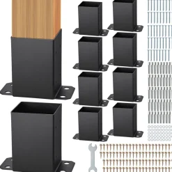 VEVOR 4x4 Post Base 10 Pcs, Inner Size 3.6