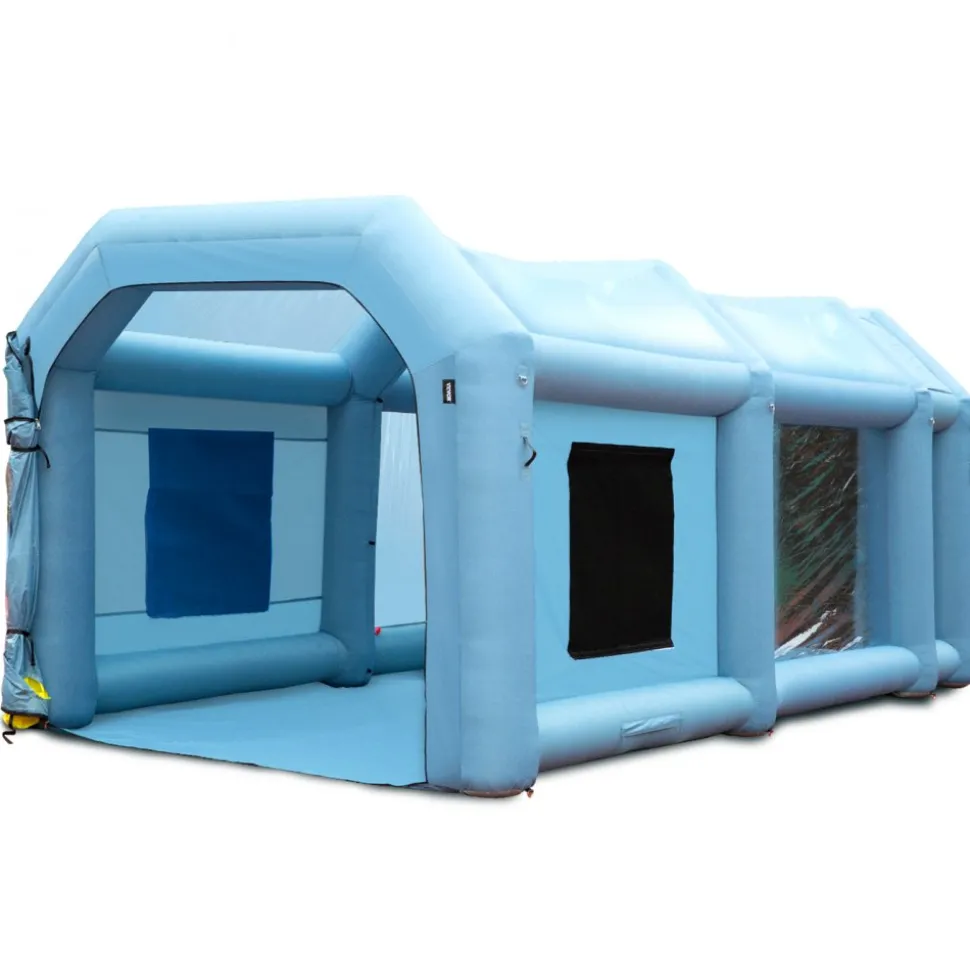 VEVOR 20x10x8ft Inflatable Paint Booth, Inflatable Spray Booth, High Powerful 480W+750W Blowers Spray Booth Tent, Car Paint Tent Air Filter System for Car Parking Tent Workstation Motorcycle Garage