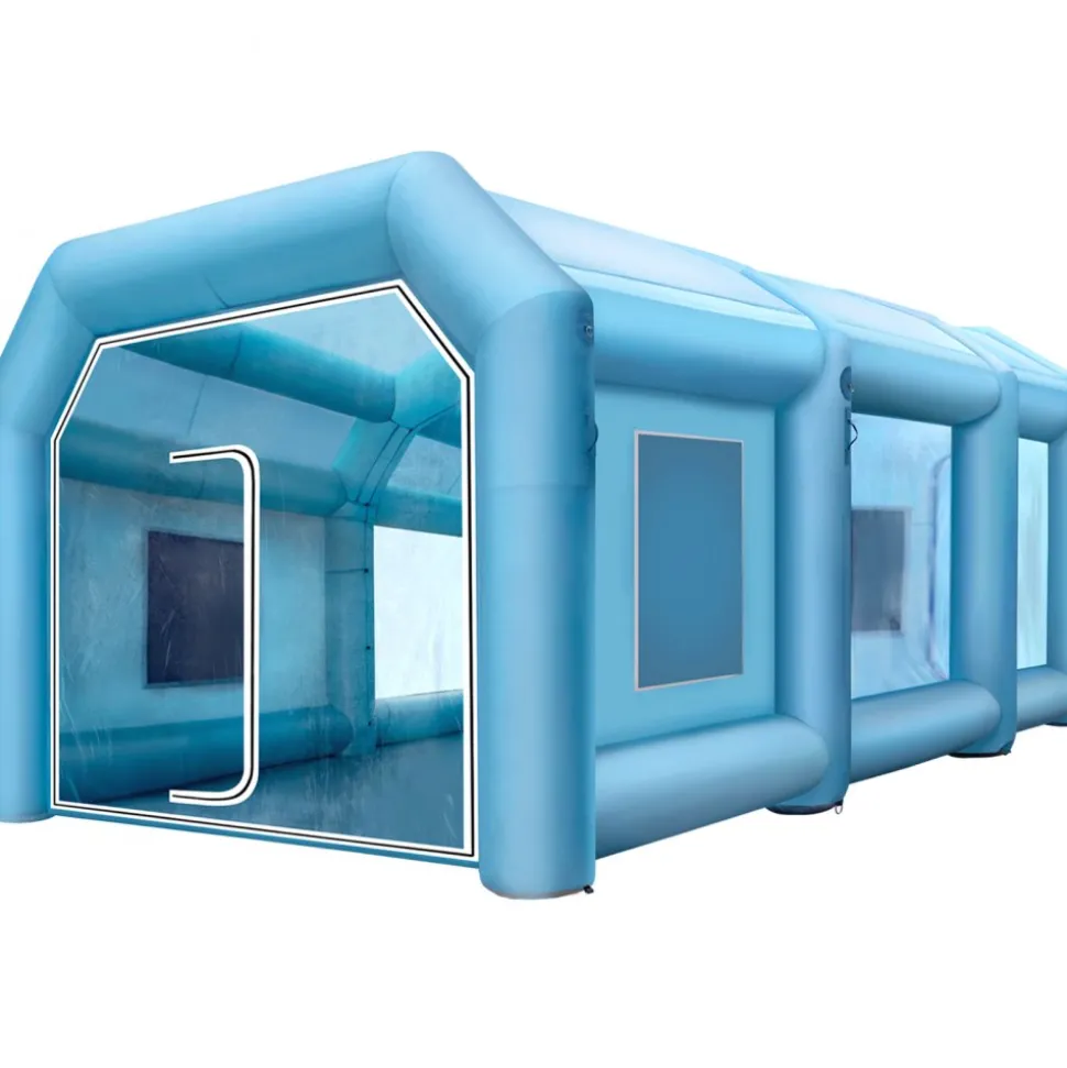 VEVOR 39.3x16.4x13.1Ft Inflatable Spray Booth Custom Tent Paint Booth Inflatable