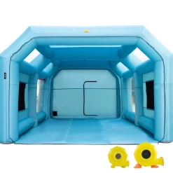 VEVOR  26x15x10ft Portable Inflatable Paint Booth,Inflatable Spray Booth, Car Paint Tent with Air Filter System & 2 Blowers, Upgraded Blow Up Spray Booth Tent, Auto Paint Workstation, Car Parking Gara