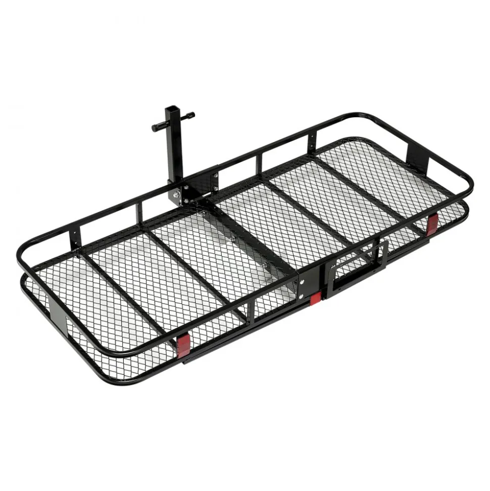 VEVOR 70" x 30" x 6", Hitch Cargo Carrier, 500 lbs Capacity Hitch Cargo Carrier with Ratchet Straps & Cargo Bag, Folding Hitch Mount Cargo Carrier with Hitch Lock for 2" Receiver, Fit for SUVs