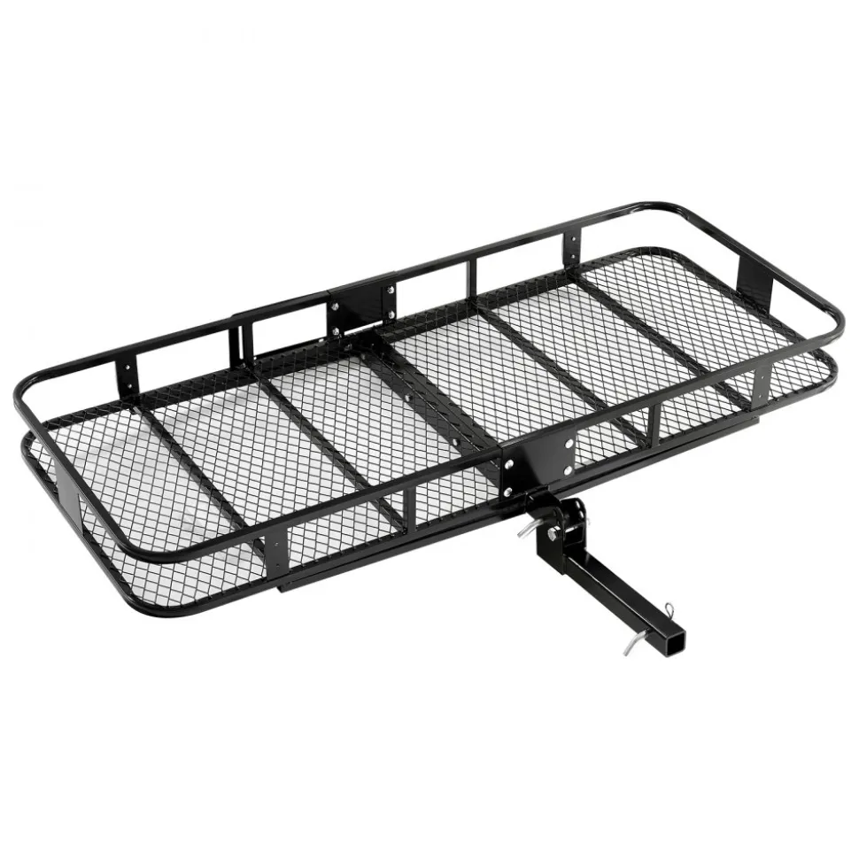 VEVOR 70" x 30" x 6", Hitch Cargo Carrier, 500 lbs Capacity Hitch Cargo Carrier with Ratchet Straps & Cargo Bag, Folding Hitch Mount Cargo Carrier with Hitch Lock for 2" Receiver, Fit for SUVs