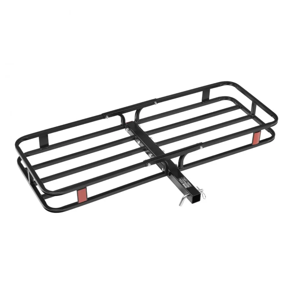 VEVOR 53" x 19" x 5", Hitch Cargo Carrier, 500 lbs Capacity Hitch Cargo Carrier with Hitch Stabilizer & Ratchet Straps, Hitch Mount Cargo Carrier with Cargo Net with Hook, Fit for SUVs