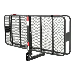 VEVOR 60" x 24" x 6", Hitch Cargo Carrier, 500 lbs Capacity Hitch Cargo Carrier with Nighttime Reflective Reminder, Folding Hitch Mount Cargo Carrier with Hitch Stabilizer, Fit for SUVs