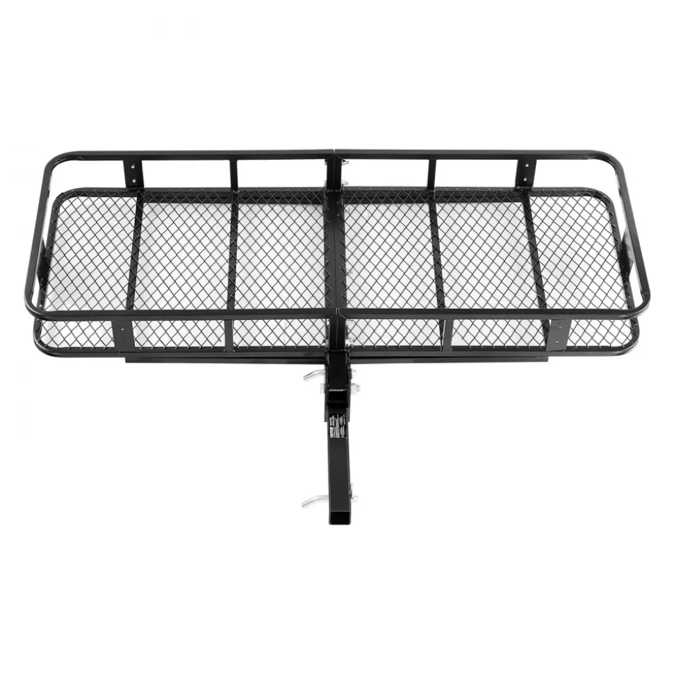 VEVOR 60" x 24" x 6", Hitch Cargo Carrier, 500 lbs Capacity Hitch Cargo Carrier with Nighttime Reflective Reminder, Folding Hitch Mount Cargo Carrier with Hitch Stabilizer, Fit for SUVs
